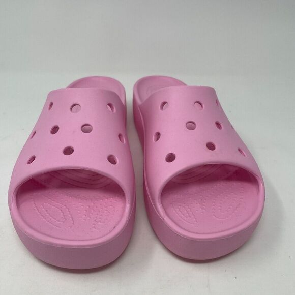 Crocs Classic Women’s Pink Slide Sandals Lightweight Size 9 Casual Comfort - Picture 2 of 7